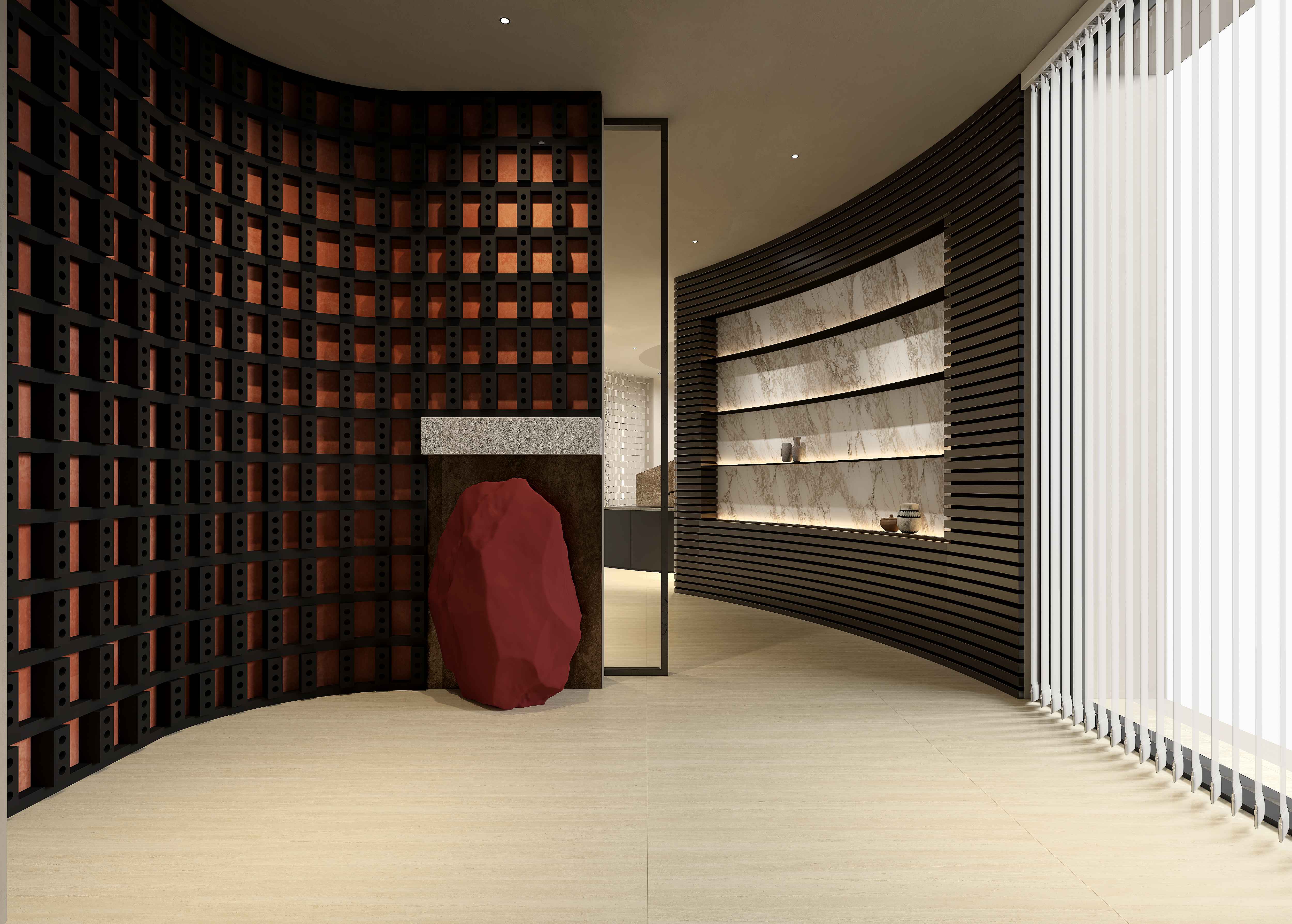 意大利黄洞石效果图